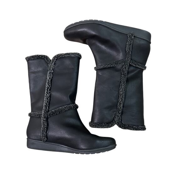 🍷360 easysport black mid calf booties size 8.5 - Picture 1 of 6